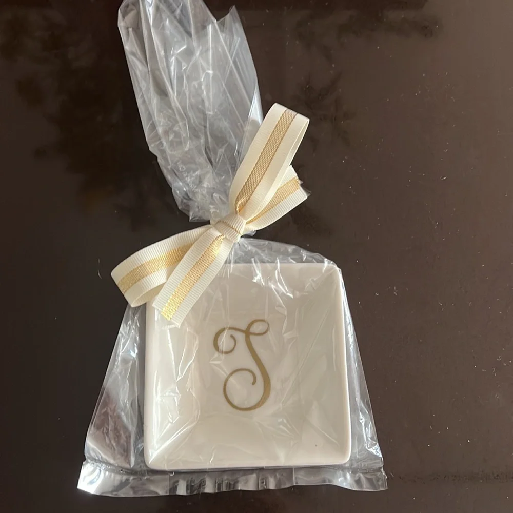 S Letter Jewelry Trinket Dish